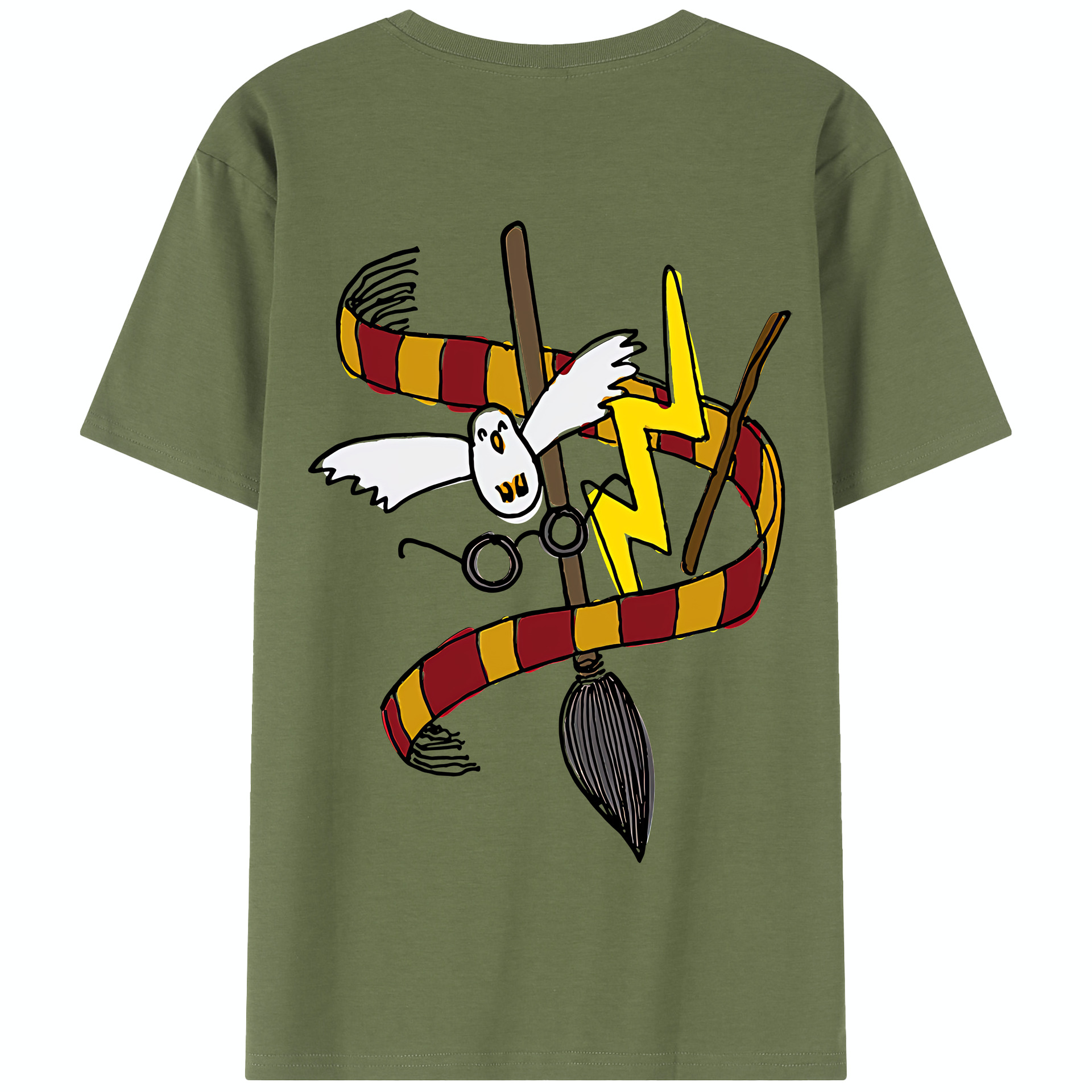 （画像用） Harry Potter ハリー・ポッターシリーズ 綿100％半袖Tシャツ（背面プリント）